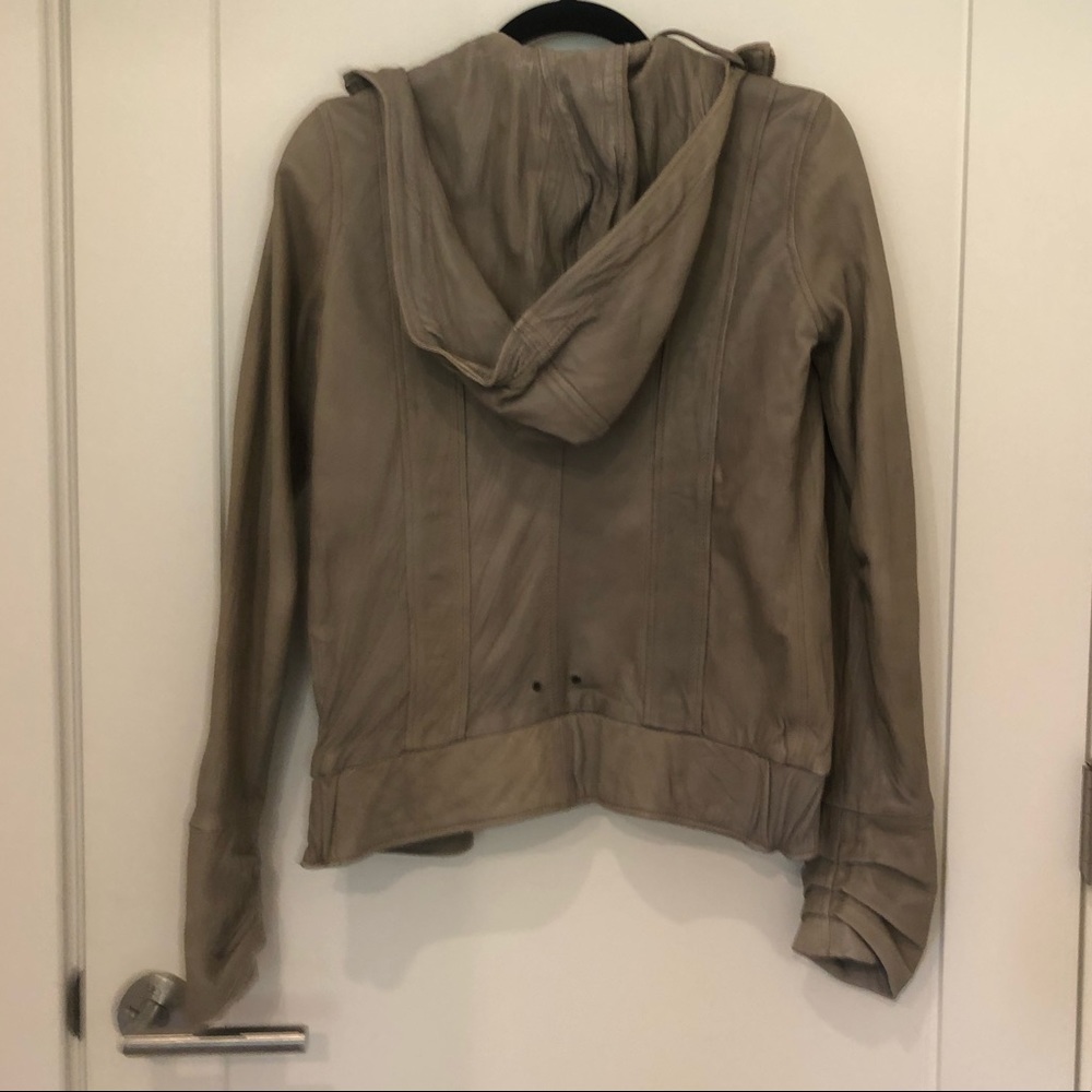 Mike & Chris Hooded Leather Jacket - Picture 2 of 6